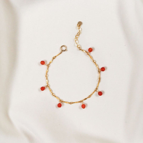 Bracelet Gold Filled 14 carats Agate AMSELLEM