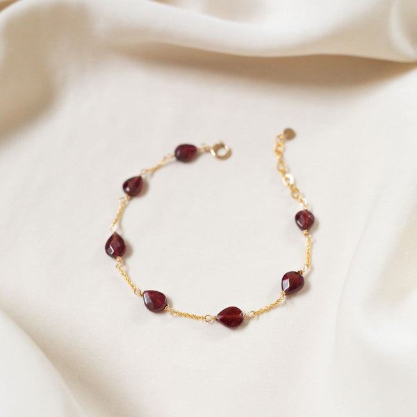 Bracelet Gold-Filled 14k Grenat AMSELLEM